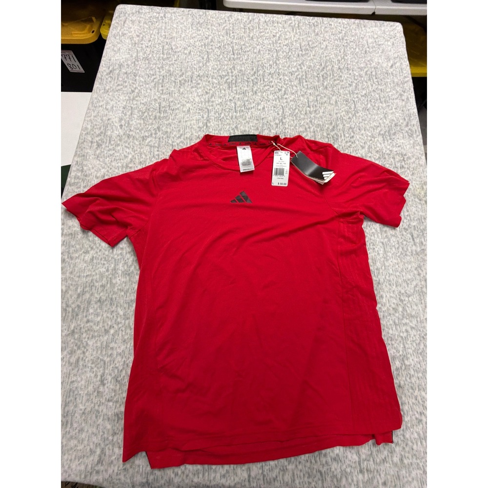 Adidas‎ Mens D4T Intensity Training Tee Pure Ruby Red Climacool Shirt JY6341 L